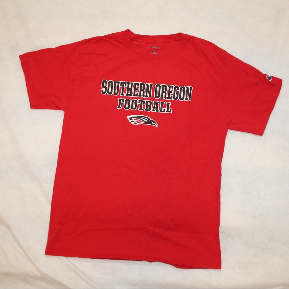 Champion Red Southern Oregon Football Tee